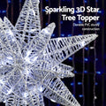 Jingle Jollys 3D Christmas Tree Star LED Topper Timer Xmas