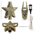 Jingle Jollys Christmas Tree Topper Star Projector Gold Snowflake