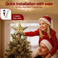 Jingle Jollys Christmas Tree Topper Star Projector Gold Snowflake