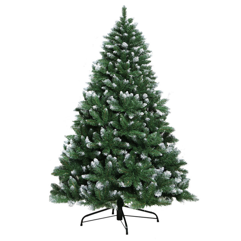 Jingle Jollys 1.8m Snowy Christmas Tree 650 Tips White