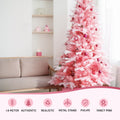 Jingle Jollys Christmas Tree 1.8m Pink Snowy 810 Tips