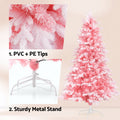 Jingle Jollys Christmas Tree 1.8m Pink Snowy 810 Tips