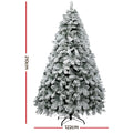 Jingle Jollys 2.1m Snow Flocked Christmas Tree 780 Tips