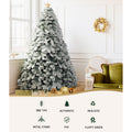 Jingle Jollys 2.1m Snow Flocked Christmas Tree 780 Tips