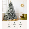 Jingle Jollys Christmas Tree 2.4m Snow Flocked 1165 Tips