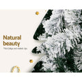 Jingle Jollys Christmas Tree 2.4m Snow Flocked 1165 Tips