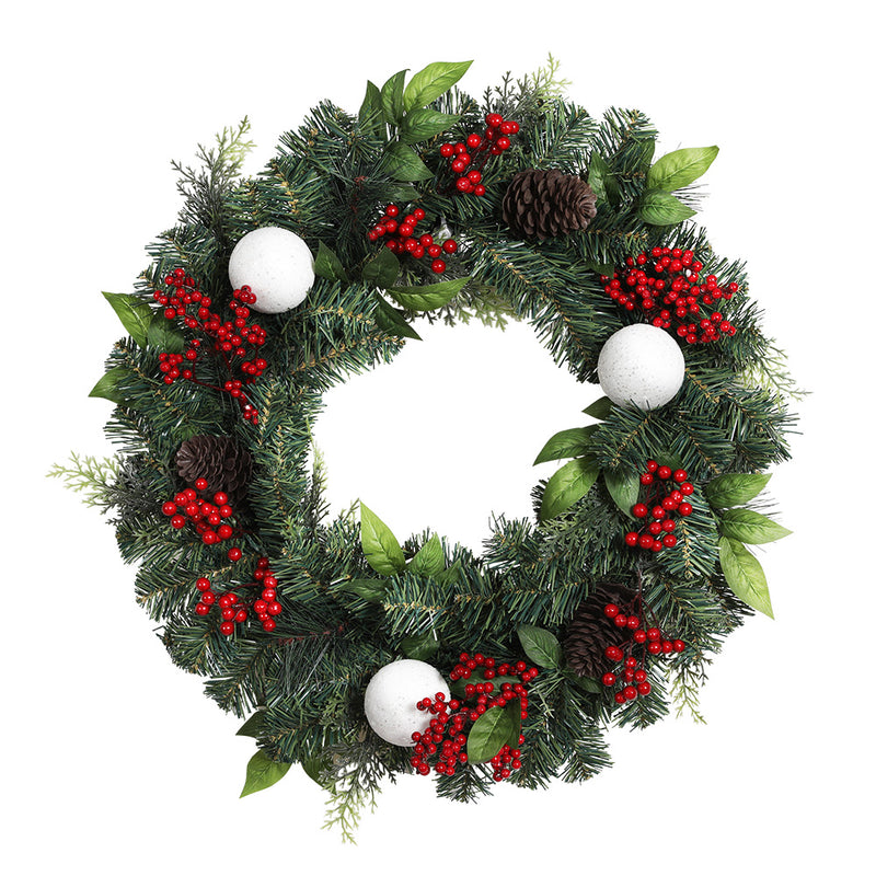 Jingle Jollys 60cm Christmas Wreath Decoration Xmas Tree
