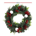 Jingle Jollys 60cm Christmas Wreath Decoration Xmas Tree