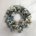 Jingle Jollys 60cm Christmas Wreath LED Lights Snowy Garland