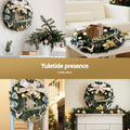 Jingle Jollys Christmas Wreath 60cm Garland Baubles Decorations