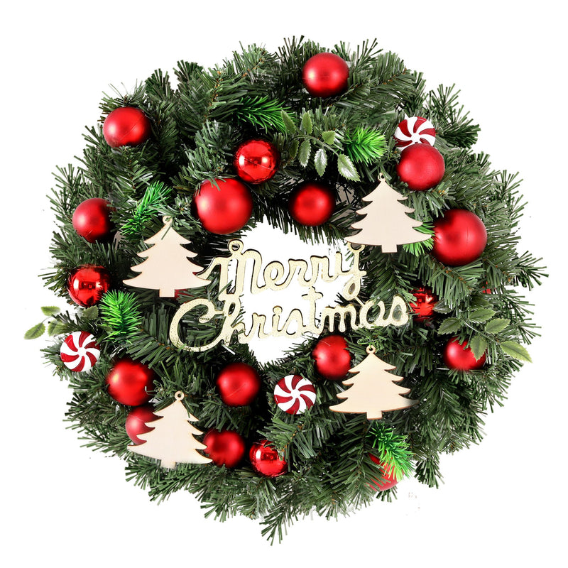 Jingle Jollys 40cm Christmas Wreath Baubles Garland Xmas Decor