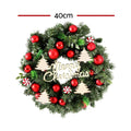 Jingle Jollys Christmas Wreath 40cm Xmas Garland Baubles Ornaments