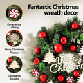 Jingle Jollys Christmas Wreath 40cm Xmas Garland Baubles Ornaments