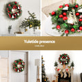 Jingle Jollys Christmas Wreath 40cm Xmas Garland Baubles Ornaments
