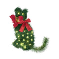 Jingle Jollys Cat Christmas Wreath 20 LED 35x30cm Xmas Decor