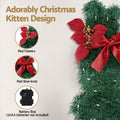 Jingle Jollys Cat Christmas Wreath 20 LED 35x30cm Xmas Decor