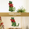 Jingle Jollys Cat Christmas Wreath 20 LED 35x30cm Xmas Decor