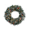 Jingle Jollys 60cm Christmas Wreath LED Lights Snowy Berries