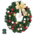 Jingle Jollys 60cm LED Christmas Wreath Garland Berries Baubles