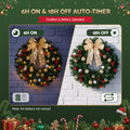 Jingle Jollys 60cm LED Christmas Wreath Garland Berries Baubles
