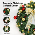 Jingle Jollys 60CM LED Christmas Wreath Garland Baubles Berries