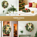 Jingle Jollys 60CM LED Christmas Wreath Garland Baubles Berries