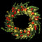 Jingle Jollys 60cm Pre-Lit Christmas Wreath LED Light Front Door Xmas Decor Garland