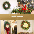 Jingle Jollys 60CM LED Christmas Wreath Garland Pine Cones Berries