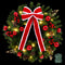 Jingle Jollys 60cm Pre-lit Christmas Wreath Garlands LED Light Front Door Decor Bow
