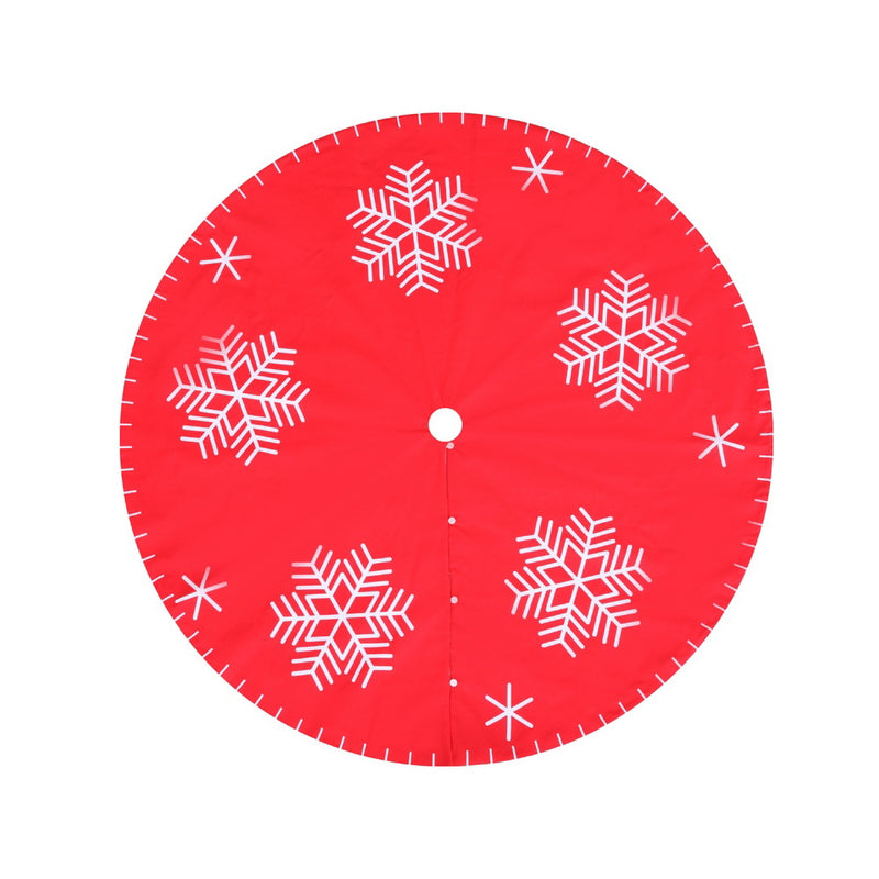 Jingle Jollys Christmas Tree Skirt 120cm Snowflake Ornaments