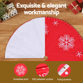Jingle Jollys Christmas Tree Skirt 120cm Snowflake Ornaments