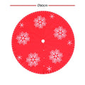 Jingle Jollys Christmas Tree Skirt 90cm Snowflake Ornaments