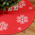 Jingle Jollys Christmas Tree Skirt 90cm Snowflake Ornaments