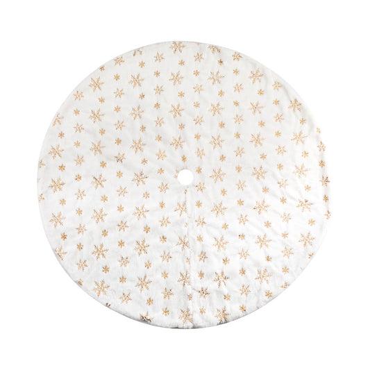 Jingle Jollys Christmas Tree Skirt 120cm Snowflake Xmas