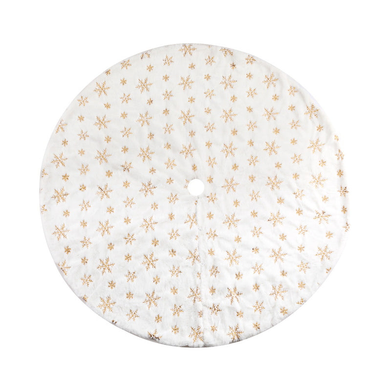 Jingle Jollys Christmas Tree Skirt 120cm Snowflake Xmas