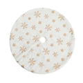 Jingle Jollys Christmas Tree Skirt 90cm Snowflake Xmas Decor