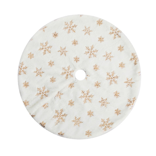 Jingle Jollys Christmas Tree Skirt 90cm Snowflake Xmas Decor