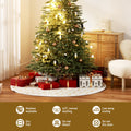 Jingle Jollys Christmas Tree Skirt 90cm Snowflake Xmas Decor