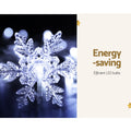 Jingle Jollys 80 LED 3M Icicle Christmas Lights Snow White Decor