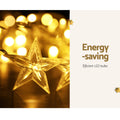 Jingle Jollys Solar Christmas Lights 80 LED 3M Icicle Star