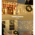 Jingle Jollys Solar Christmas Lights 80 LED 3M Icicle Star