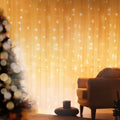 Jingle Jollys 3x3M Christmas Lights Curtain 300 LED Warm White