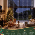 Jingle Jollys 3X3M Christmas Lights Curtain String Light 300 LED Cool White