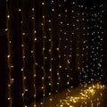 Jingle Jollys 3x6m Christmas Lights Curtain 600 LED Warm White
