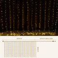 Jingle Jollys 3x6m Christmas Lights Curtain 600 LED Warm White
