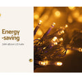 Jingle Jollys 3x6m Christmas Lights Curtain 600 LED Warm White