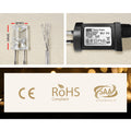 Jingle Jollys 3x6m Christmas Lights Curtain 600 LED Warm White
