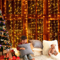 Jingle Jollys 3x6m Christmas Lights Curtain 600 LED Warm White