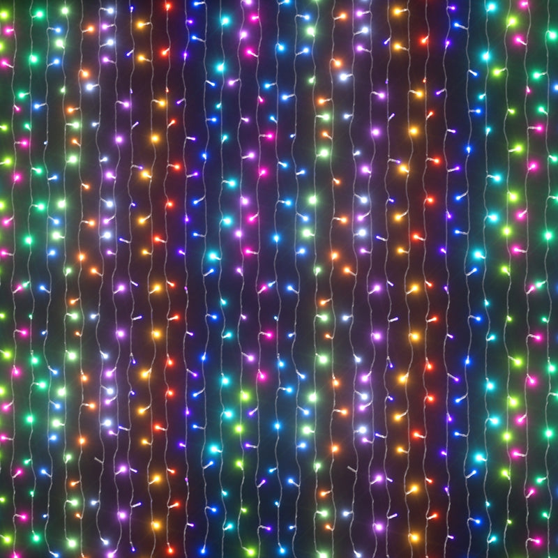 Jingle Jollys 3x6m 960 LED RGB Christmas Curtain Lights Remote