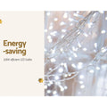 Jingle Jollys 3x6M Christmas Lights Curtain 600 LED Cool White